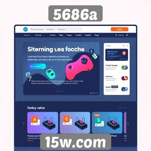 Análise da interface do usuário do site 5686a